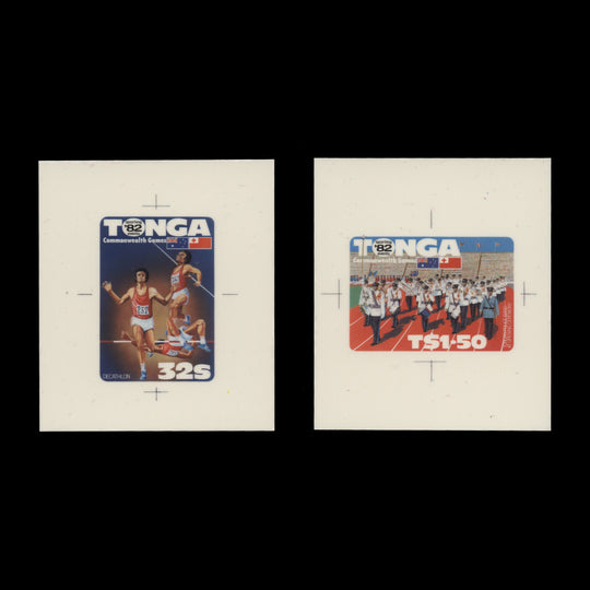 Tonga 1982 Commonwealth Games cromalin proofs