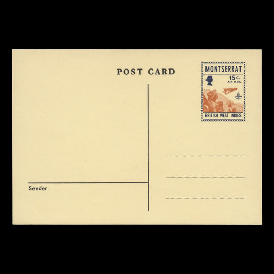 Montserrat 1971 (Unused) 15c Scouting yellow postcard