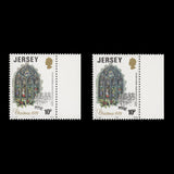 Jersey 1981 (Variety) 10p Christmas with black printed double