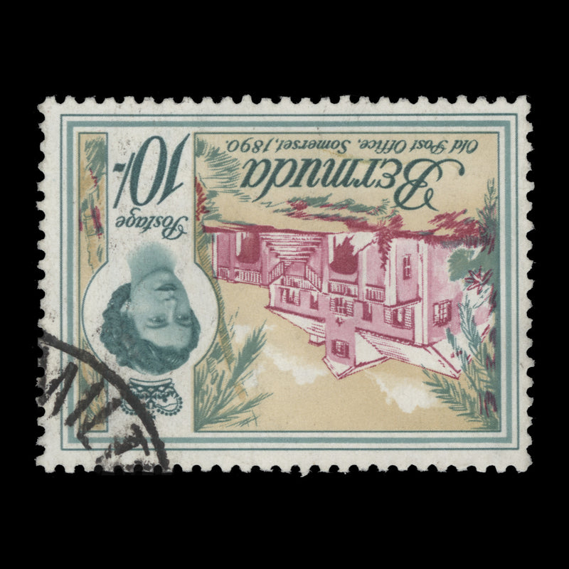 Bermuda 1962 (Variety) 10s Old Post Office with inverted watermark