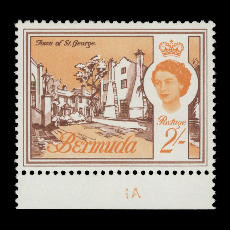 Bermuda 1966 (Variety) 2s Town of St George single with phantom plate number