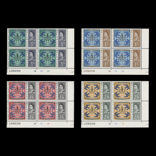 Bermuda 1968 (MNH) Human Rights Year plate blocks