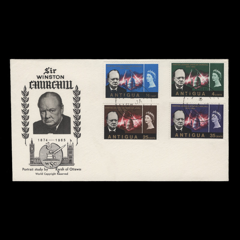 Antigua 1966 (FDC) Churchill Commemoration