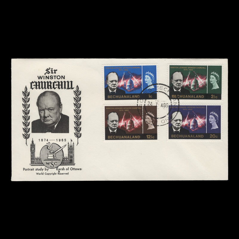 Bechuanaland 1966 (FDC) Churchill Commemoration