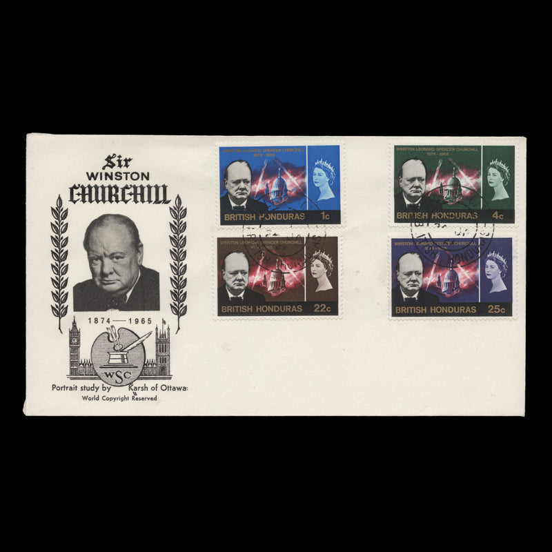 British Honduras 1966 (FDC) Churchill Commemoration