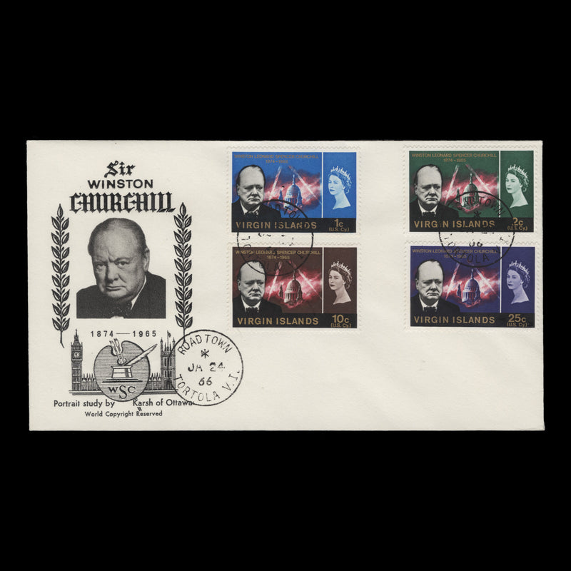 British Virgin Islands 1966 (FDC) Churchill Commemoration
