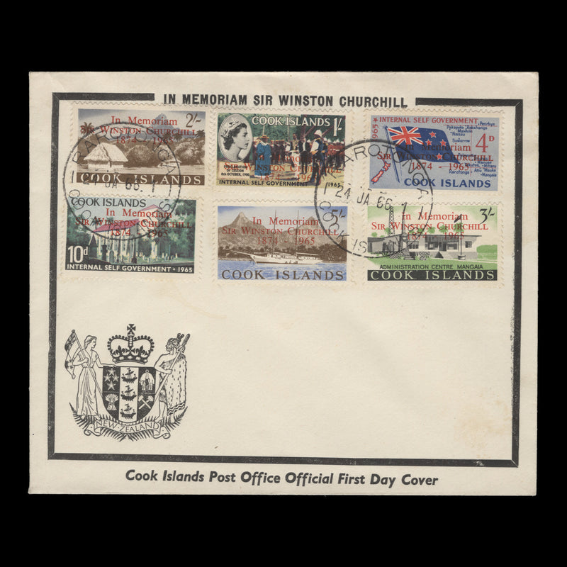 Cook Islands 1966 (FDC) Churchill Commemoration