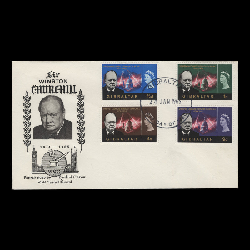 Gibraltar 1966 (FDC) Churchill Commemoration