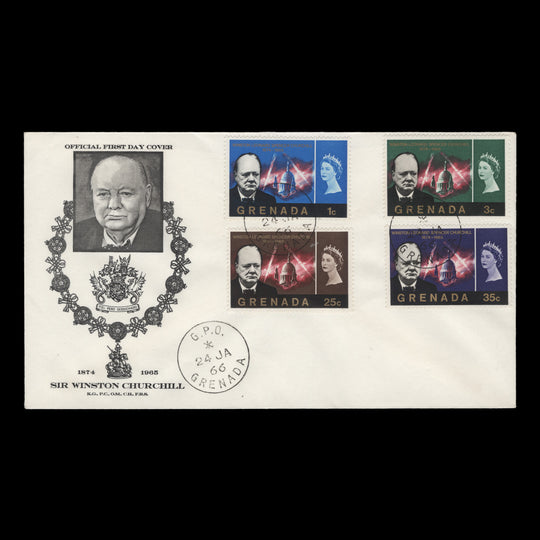 Grenada 1966 (FDC) Churchill Commemoration