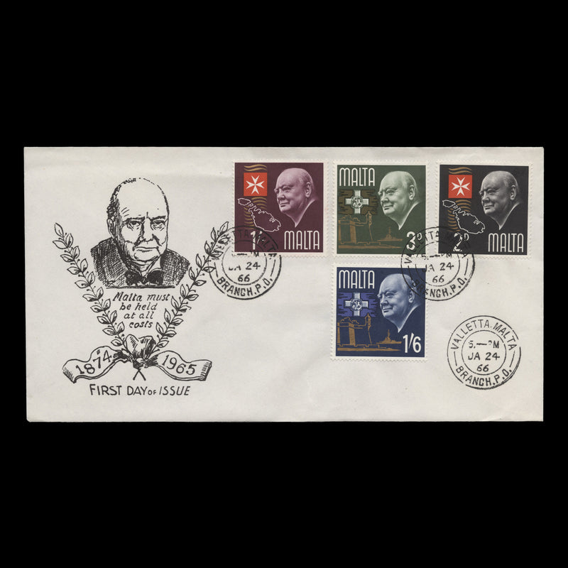 Malta 1966 (FDC) Churchill Commemoration