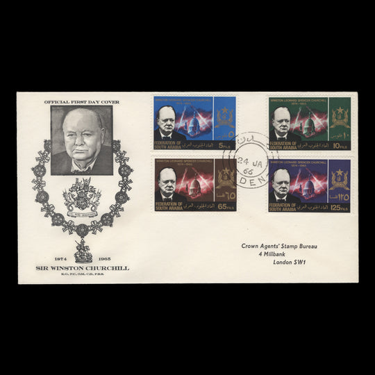 South Arabian Federation 1966 (FDC) Churchill Commemoration