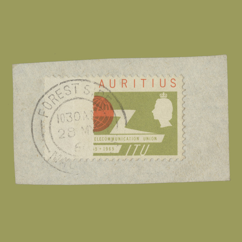Mauritius 1965 (Variety) 10c ITU Centenary with large part unprinted