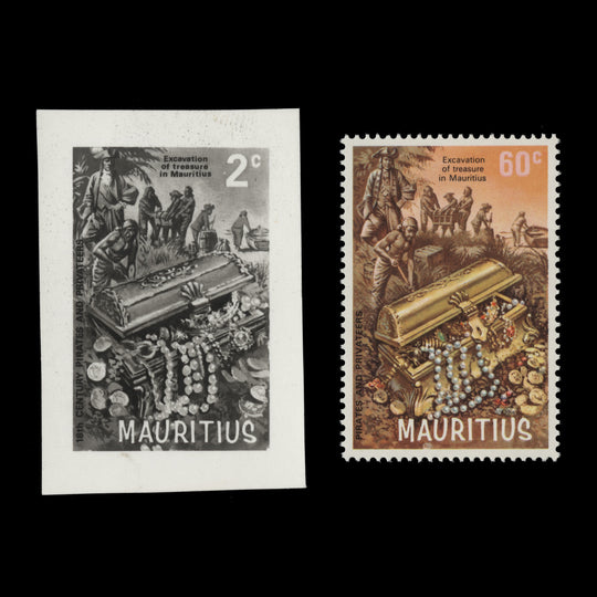 Mauritius 1972 (Essay) Excavation of Treasure bromide proof