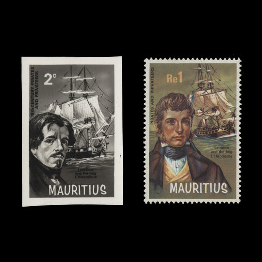 Mauritius 1972 (Essay) Lememe and L'Hirondelle bromide proof