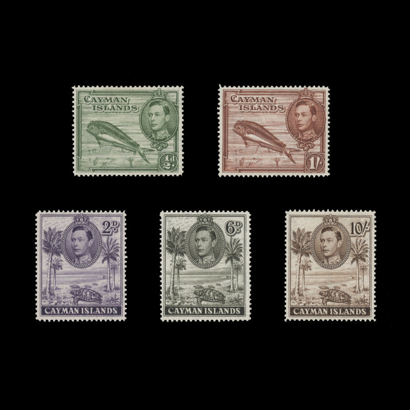 Cayman Islands 1943 (MLH) Definitives, perf 14 x 14, De La Rue