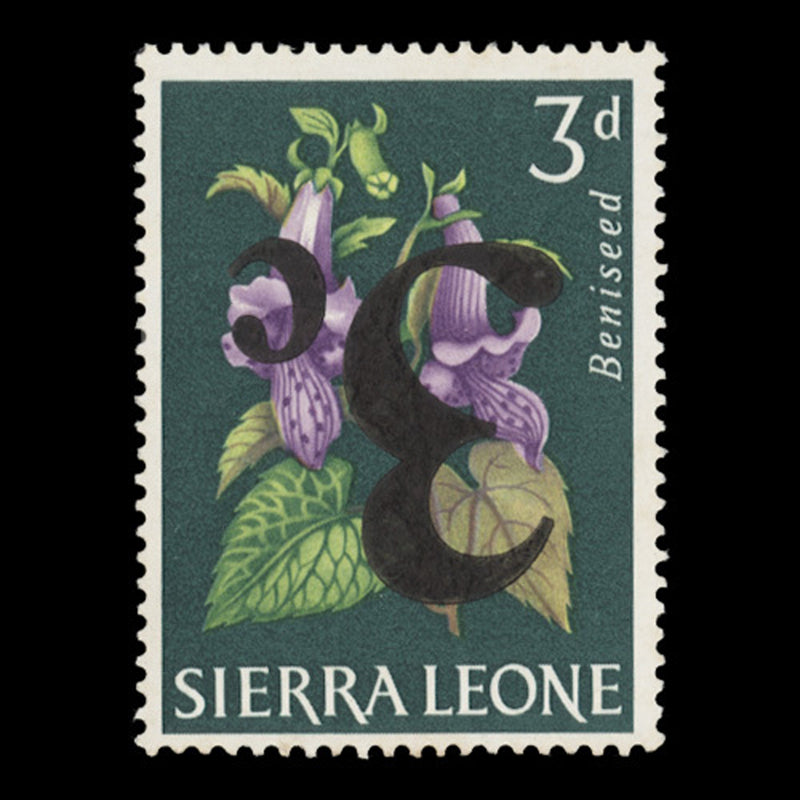 Sierra Leone 1964 (Variety) 3c/3d Beniseed surcharge inverted