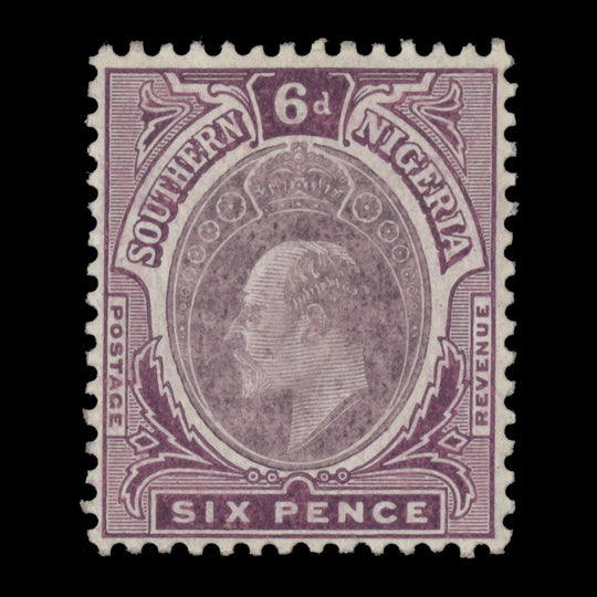 Southern Nigeria 1911 (MLH) 6d Dull Purple & Bright Purple