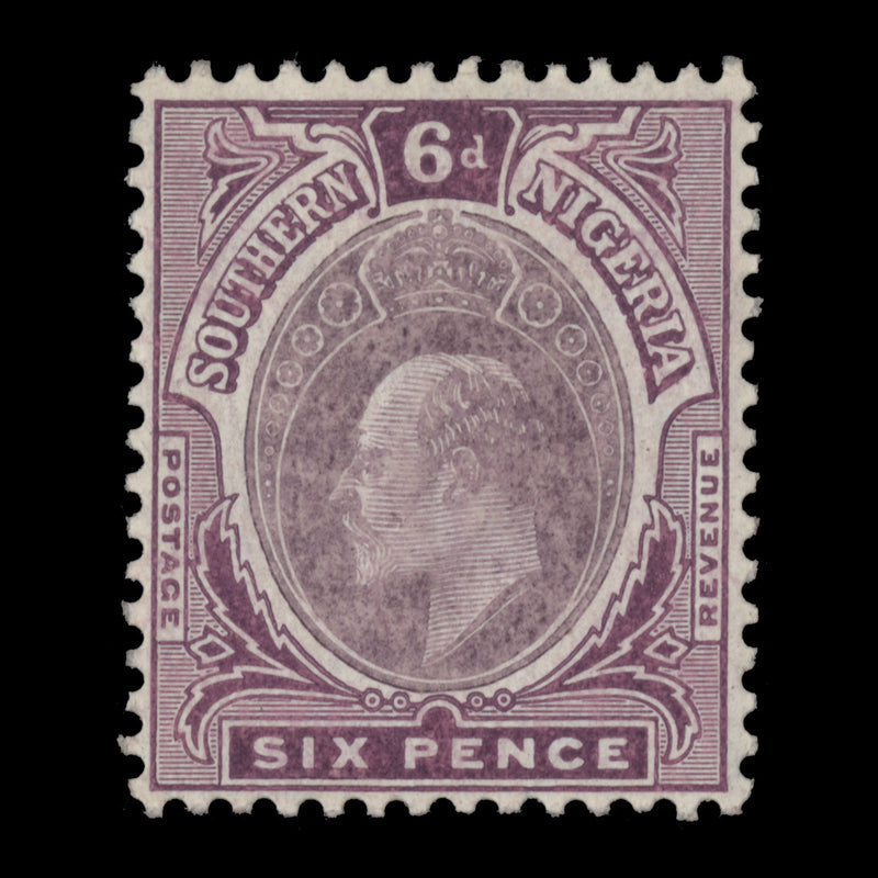 Southern Nigeria 1911 (MLH) 6d Dull Purple & Bright Purple