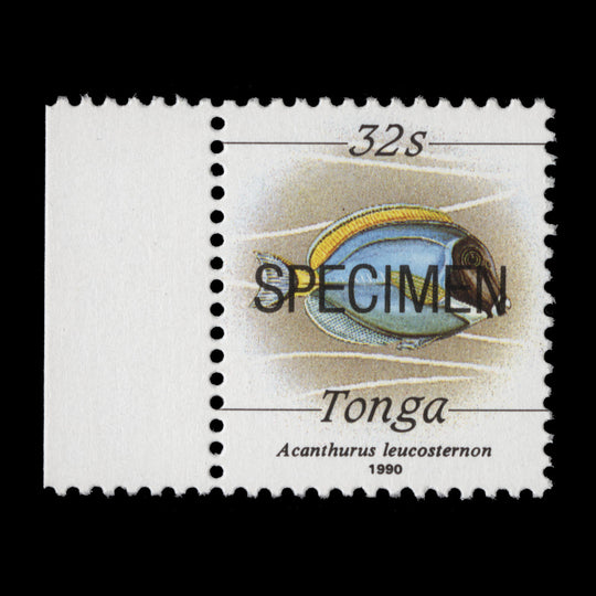 Tonga 1990 (MNH) 32s Powder-Blue Surgeonfish SPECIMEN single, small format
