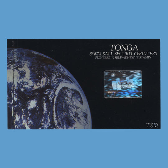Tonga 1994 T$10 Self-Adhesive Stamps Anniversary SPECIMEN booklet