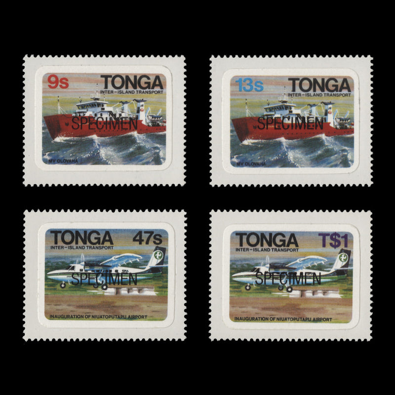 Tonga 1982 (MNH) Inter-Island Transport SPECIMEN set