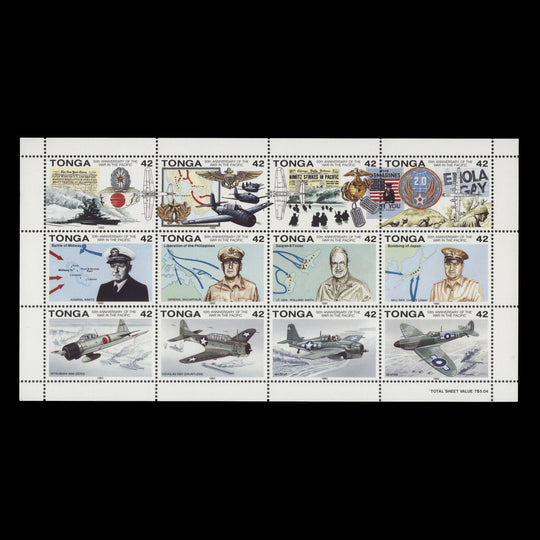 Tonga 1992 (MNH) Pacific War Anniversary sheetlet