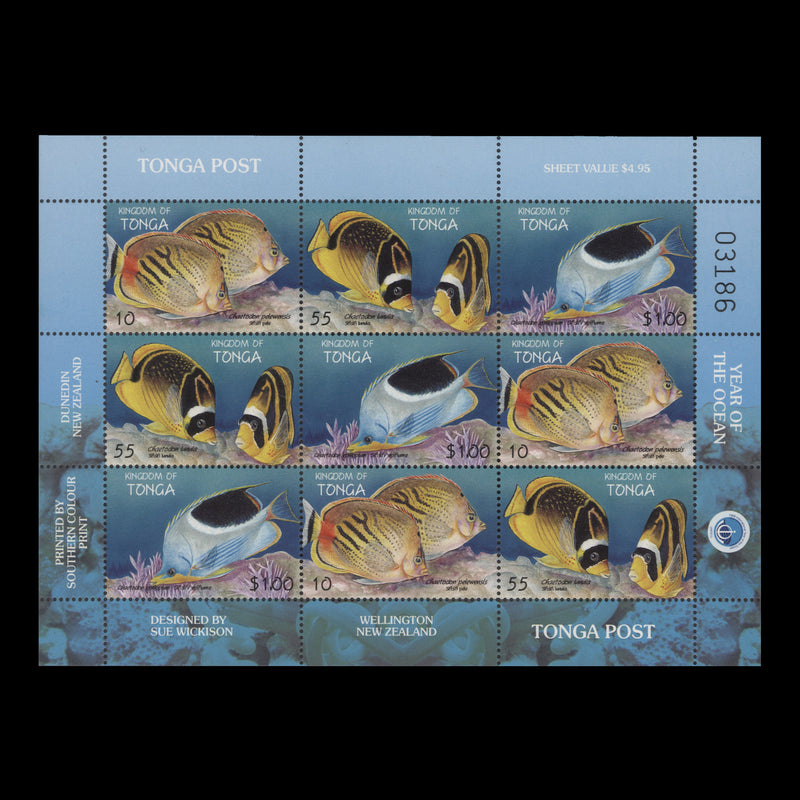Tonga 1998 (MNH) International Year of the Ocean sheetlet
