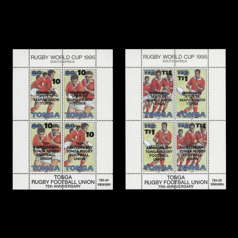 Tonga 1997 (MNH) Rugby Union Anniversary SPECIMEN miniature sheets