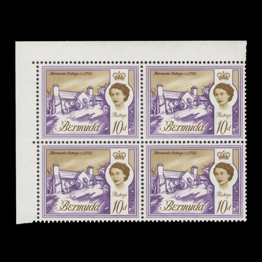 Bermuda 1965 (MNH) 10d Bermuda Cottage block