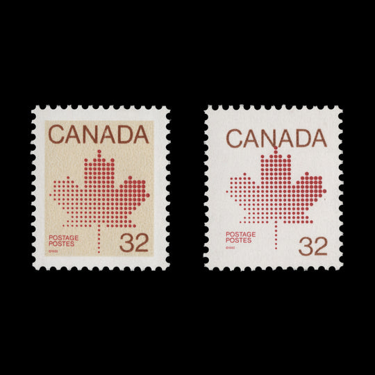 Canada 1983 (Variety) 32c Maple Leaf missing beige and phosphor
