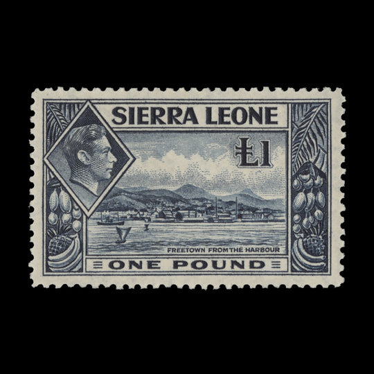 Sierra Leone 1938 (MNH) £1 Freetown from the Harbour