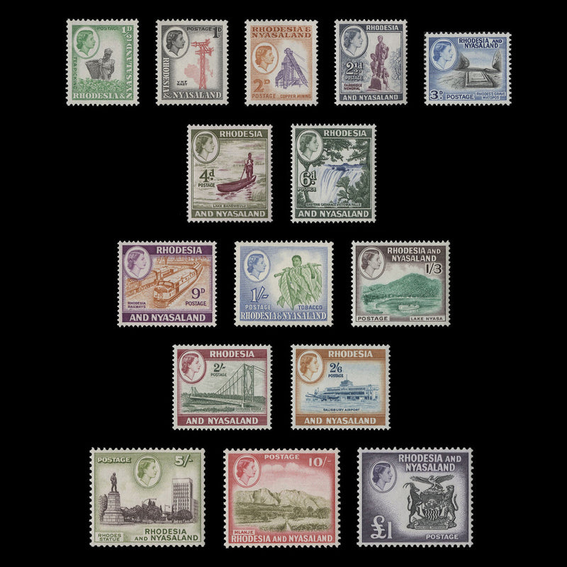 Rhodesia & Nyasaland 1959 (MNH) Definitives