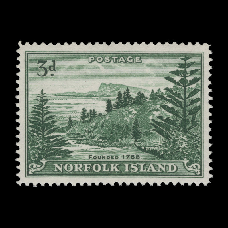 Norfolk Island 1959 (MNH) 3d Ball Bay, white paper