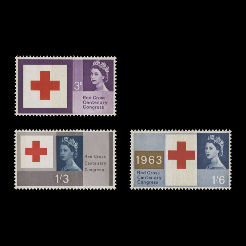 Great Britain 1963 (MLH) Red Cross Centenary phosphor set