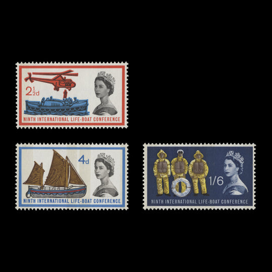 Great Britain 1963 (MLH) Lifeboat Conference phosphor set