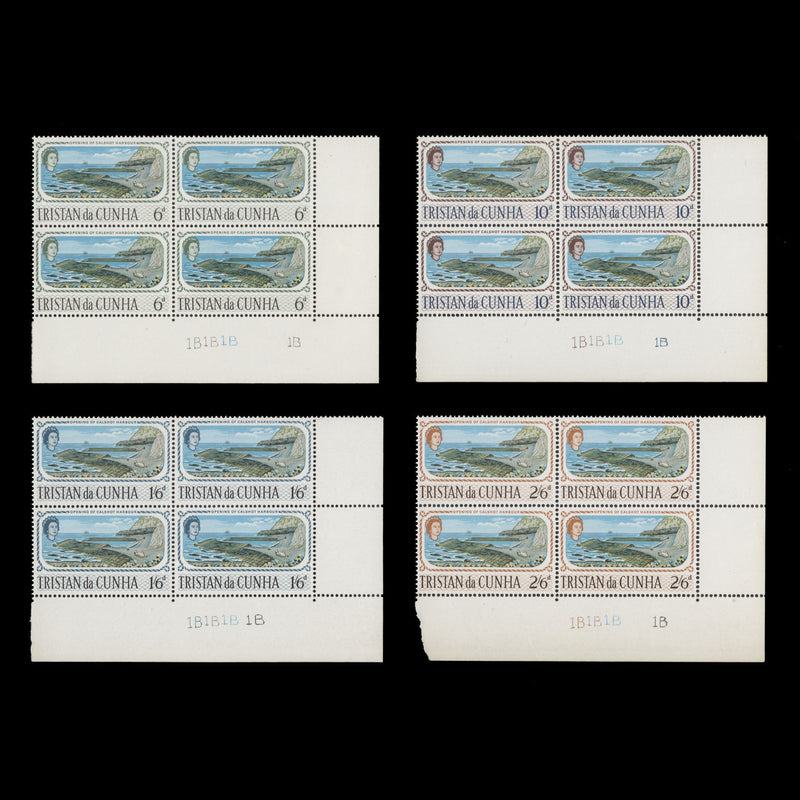 Tristan da Cunha 1967 (MNH) Opening of Calshot Harbour plate blocks