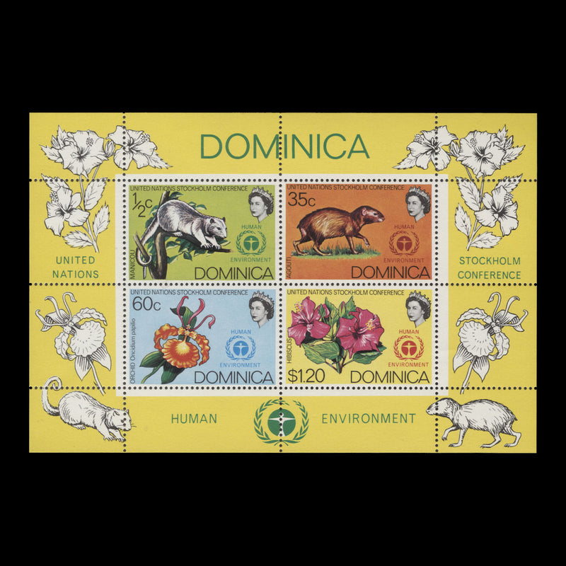 Dominica 1972 (MNH) Human Environment Conference miniature sheet