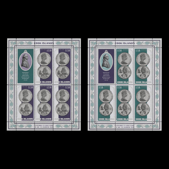 Cook Islands 1974 (MNH) Bicentenary of Captain Cook's Second Voyage sheetlets