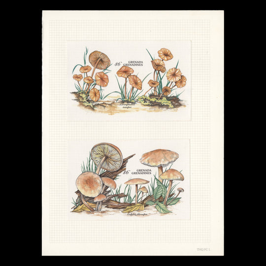 Grenadines of Grenada 1994 Fungi imperf proof miniature sheets