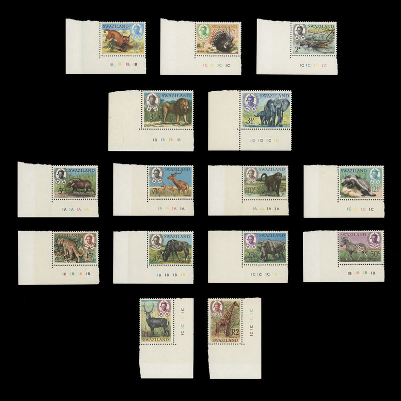 Swaziland 1969 (MNH) Wildlife Definitives plate singles