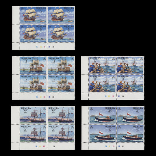 Bermuda 1977 (MNH) Piloting plate blocks