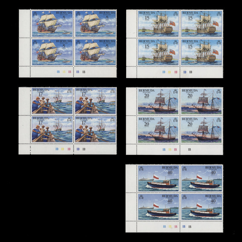 Bermuda 1977 (MNH) Piloting plate blocks