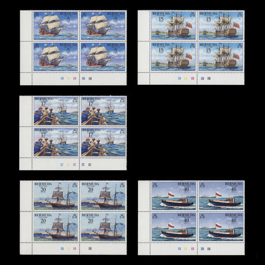 Bermuda 1977 (MNH) Piloting plate blocks