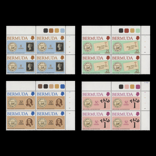 Bermuda 1980 (MNH) Rowland Hill Death Centenary plate blocks