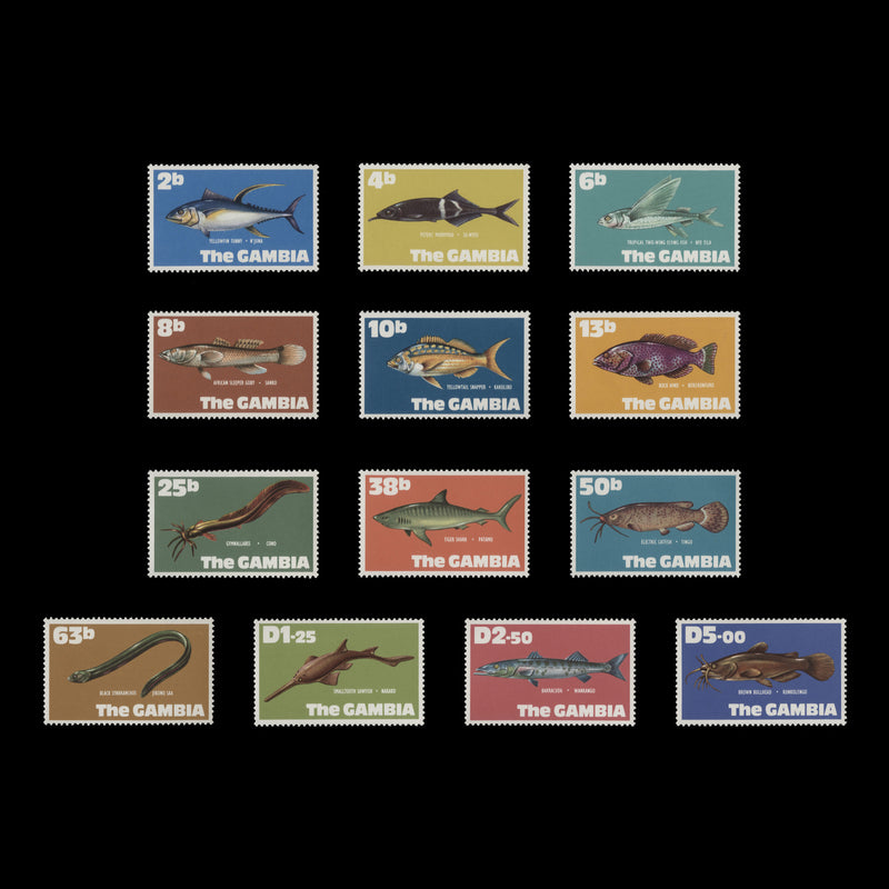 Gambia 1971 (MNH) Fishes Definitives