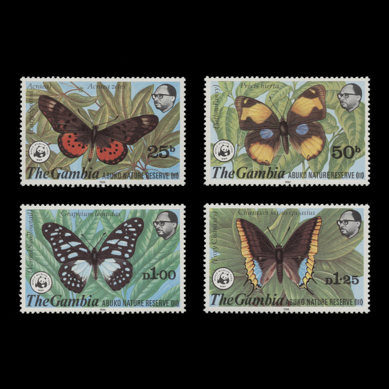 Gambia 1980 (MNH) Abuko Nature Reserve, Butterflies