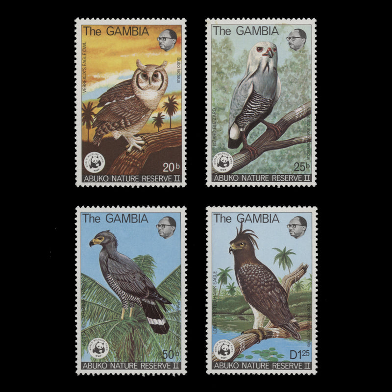 Gambia 1978 (MNH) Abuko Nature Reserve, Birds of Prey
