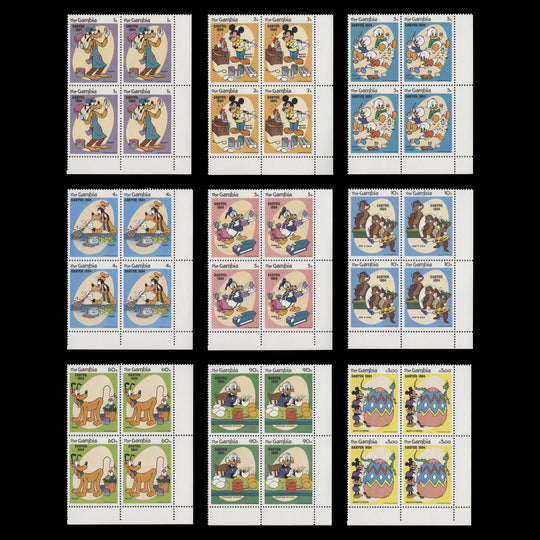 Gambia 1984 (MNH) Easter, Disney Cartoon Characters blocks