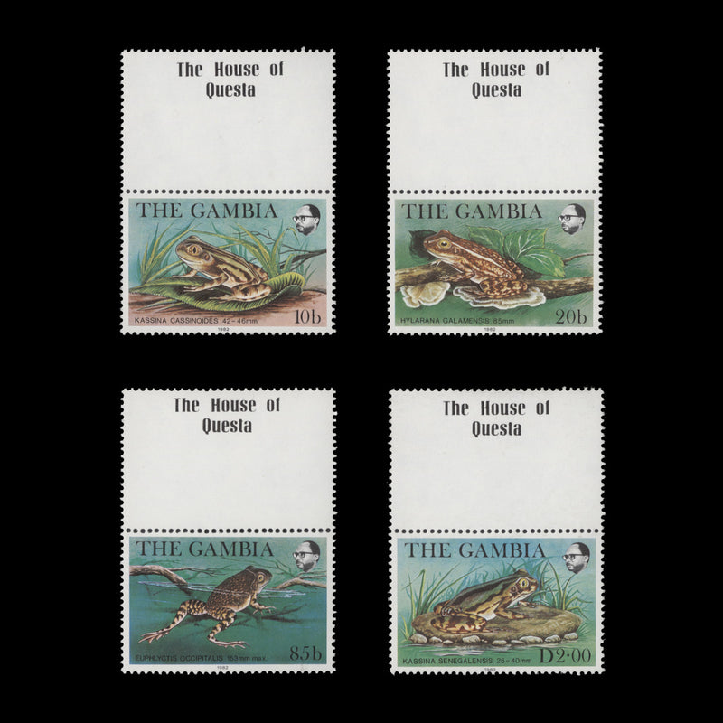 Gambia 1982 (MNH) Frogs imprint singles