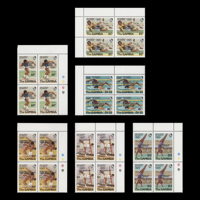 Gambia 1985 (MNH) Olympic Gold Medal Winners blocks
